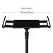 FUTESJ Gooseneck Tablet Stand, Clamp Mount Phone Holder Flexible Clip Lazy Arm Bracket Compatible for 10.5-Inch iPad Pro/iPad/Nintendo Switch/Samsung Galaxy Tabs/Amazon Kindle Fire HD(Black)
