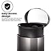 Home Zone Living 3 Gallon Kitchen Trash Can, Small Semi Round Stainless Steel, Step Pedal, 12 Liter