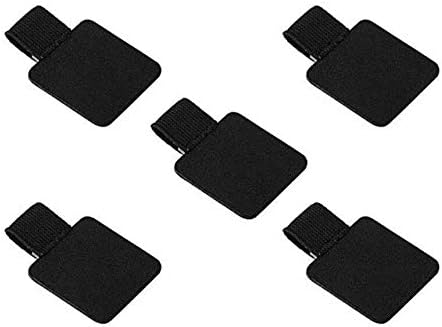 5pcs Adhesive Loop Band Pen Holder (Black)