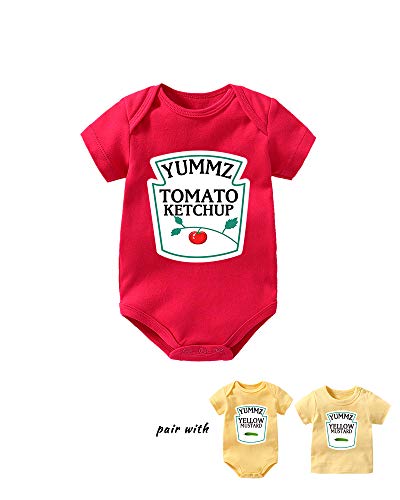 image for YSCULBUTOL Unisex Baby Bodysuit Boy Girl Short Sleeve T-Shirt A Pair N