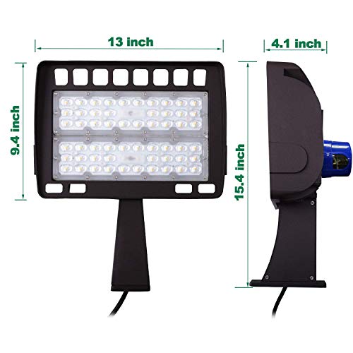 FaithSail 200W LED Parking Lot Lights Outdoor Shoebox Pole Light, 26000LM, 5000K, Super Bright Commercial Area Street Shoe Box Flood Lighting Fixture, Arm Mount, Dusk to Dawn Photocell Included