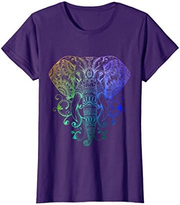 Womens Elephant Shirt Hindu Tribal Watercolor Graphic Gift Men Wome XL Purple
