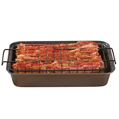 Bacon Pan With Rack, Black
