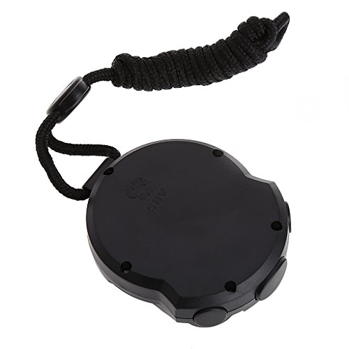 Qisuw Classic Chronograph LCD Digital Handheld Sports Stopwatch Timer with String