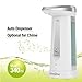 GooQee Automatic Touchless Countertop Liquid Soap Dispenser with IR Sensor - Remain Visible Window - Waterproof Base for Kitchen Bathroom Sanitizer Shampoo Lotion – Chime Optional (White 12oz/340ml)
