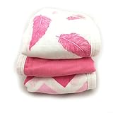 Washcloths - 3 Pack - Cozy Baby Washcloths - Pink - Muslin Bamboo Washcloths