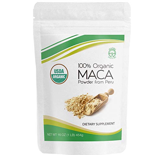 Madre Nature - Certified Organic Maca Root Powder - Premium Grade Superfood (Gelatinized) From Peruvian Andes - 100% Vegan, Kosher, Non-GMO, Gluten Free. Perfect for Smoothies & Breakfast - 16 oz Madre Nature - Certified Organic Maca Root Powder - Premium Grade Superfood (Gelatinized) From Peruvian Andes - 100% Vegan, Kosher, Non-GMO, Gluten Free. Perfect for Smoothies & Breakfast - 16 oz