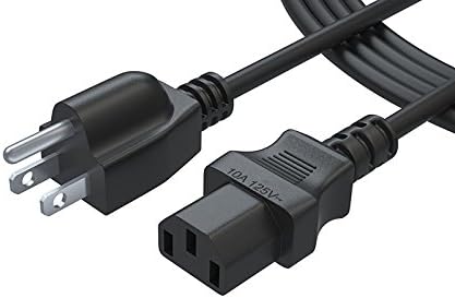 YOOYE Universal Power Cord,6 Feet,Power Cable Wire Connector Socket Plug Jack Coffee Maker Black