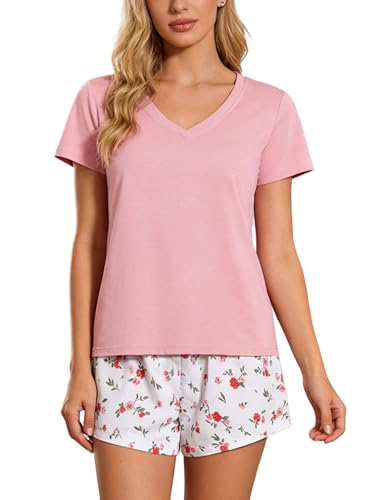 Ventelan Womens V-Neck Pajama Set