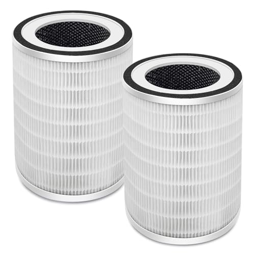 True HEPA KILO Filter Compatible with Afloia KILO, KILOPLUS, KILOPRO, MIRO,MIRO PRO and MORENTO MR-Kilo, Kalo Air Purifier, 360° 3-Stage Filtration，2 Pack