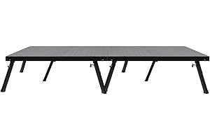 4'x8' MYSTAGE 2 Stage Platform - Portable, Folding Lightweight Aluminum Performance Deck with Adjustable Height 17"-28" - US Patented Design