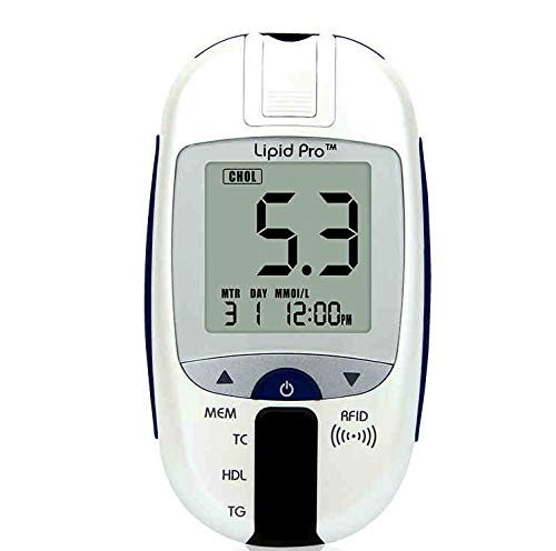 DZWJ Blood Cholesterol and Glucose Test Kit Digital Meter 10 Total Cholesterol Strips Included