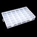 KLOUD City Clear Plastic Jewelry Box Organizer Storage Container with Adjustable Dividers 36 Grids