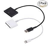 2 Pack 8 pin Lightning to 30 pin Charge & Sync Cable Adapter Converter for Apple iPhone 6/6 Plus/5s/5c/5/4s/4/3/3G ,iPad and iPod