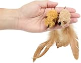 Petface Feather Tail Mice Plush Cat Toy Pack of 2 with Catnip view 2