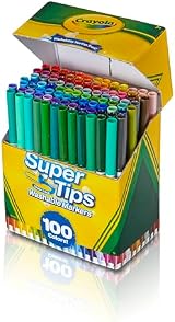 CRAYOLA Super Tips Washable Markers 100 Count Kids Art Set view 2