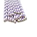 Carejoy 25pcs Biodegradable Paper Drinking Straws Baby Pastel Purple Stripes 7.75