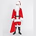 Teen/Men's Perfect Skinny Santa Costume - Including Gear - Coat, Pants, Belt, Boot Covers, Hat, Wig, Beard, Gloves and Santa Sack, STD Size