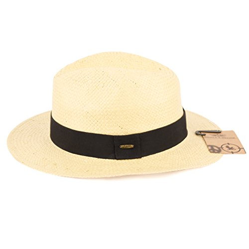 Epoch Unisex Fedora Stylish Hat (Small/Medium, Beige)