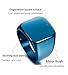 LOYALLOOK Mens Stainless Steel Biker Rings Signet Style Polished Classic Bands Ring Blue Tone Size 9