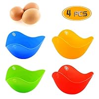 Heatoe 4 Pcs Environmentally Friendly Food-Grade Egg Cooker With High Temperature Resistant Silicone, Boiled Egg Packer, For Ovens, Microwave Ovens, Steamer Refrigerators, Etc.