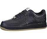 Nike Men's Air Force 1 07 LV8, Croc-BLACK/BLACK-GUM LIGHT BROWN