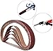 1/2 X 18 Inch Sanding Belt Sandpaper, 80 Grit Aluminum Oxide Air File Sanding Belts 80 Grit, 24 Pack(1/2x18in,80 Grit)
