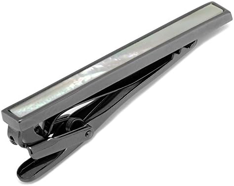 Ox & Bull Trading CompanyOx and Bull Trading Co. Gunmetal and Mother of Pearl Inlaid Tie Clip