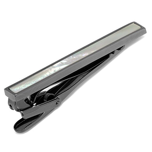 Ox & Bull Trading CompanyOx and Bull Trading Co. Gunmetal and Mother of Pearl Inlaid Tie Clip
