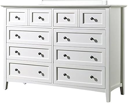 Amazon Com Bowery Hill 8 Drawer Dresser In White Kitchen Dining