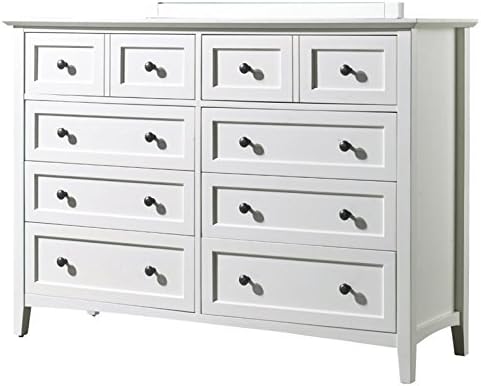 Amazon Com Bowery Hill 8 Drawer Dresser In White Kitchen Dining