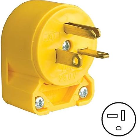 Eaton Cooper Wiring Devices 10640024 Plug Angled Vinyl Armored 20-Amp