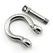 Heyous 1/2 Inch 12mm Screw Pin Anchor Shackle Stainless Steel Heavy Duty Bow Shape Load Clamp for Chains Wirerope Lifting Paracord Outdoor Camping Survival Rope Bracelets
