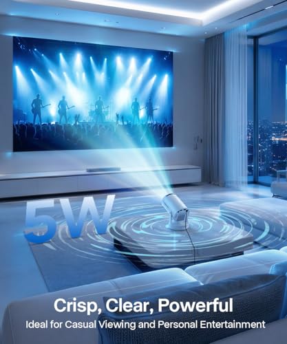 Magcubic HY300pro+ 4K Projector, Projector with Android 14 and Auto Trapezoidal Correction, WiFi 6 and Bluetooth 5.4, 180° Rotation, 5W Speaker