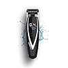 ConairMAN Super Stubble Ultimate Flexhead Trimmer; Razor-Sharp Etched Blade Technology with Pivoting Flex Head; 15 Digital Settings ranging from 0.4mm to 5.0mm; Black - Wet/Dry + Lithium Ion Powered