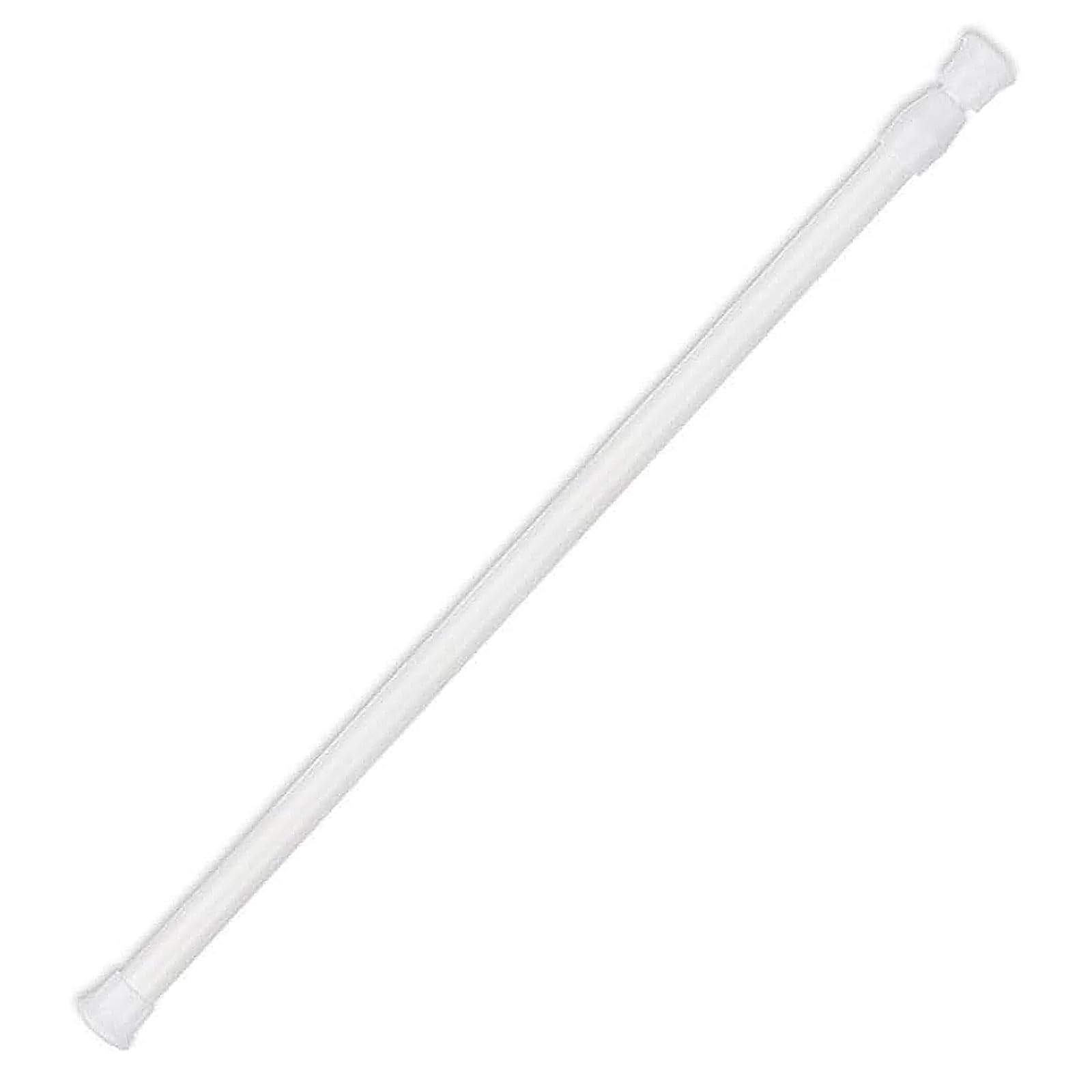 Curtain Tension Rod, 11.81-19.69 Inch Adjustable Small Spring Tension Rod Net Curtain Pole No-drilling Spring Loaded Curtain Rods,Net Curtain Rods Extendable(White)