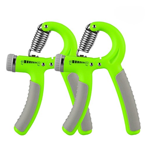 Xiaoai Hand Grip Strengthener Adjustable Resistance 22-88 Lbs Grip Exerciser, Hand Squeezer, Forearm Grip, Hand Exercise, Finger Strengthener for Athletes Pianists Therapy (Green)