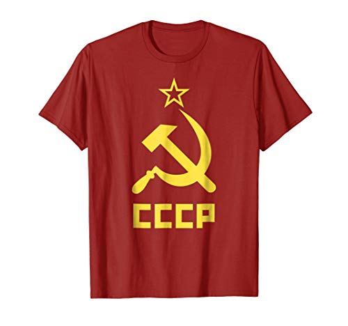 Soviet TCommunist Costume USSR CCCP Hammer & Sickle Red T-Shirt T-ShirtOEKO-TEX STANDARD 100
