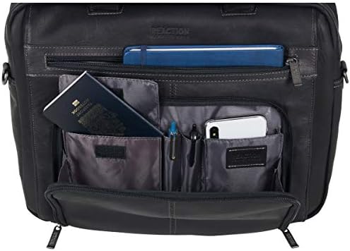 Kenneth Cole Reaction Reaction Manhattan Colombian Leather Expandable RFID 15.6" Laptop Business Briefcase Bag, Black 6 Kenneth Cole Reaction Reaction Manhattan Colombian Leather Expandable RFID 15.6" Laptop Business Briefcase Bag, Black