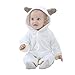 Mycloth IDGIRL Baby Girl Boy Teddy Bear Animal Style Flannel Romper Pajamas Jumpsuit Outfit