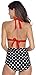 Angerella Vintage High Waisted Two Piece Swimwear Bathing Suits, US6-8, Tag Size L, Red(Polka Dot)