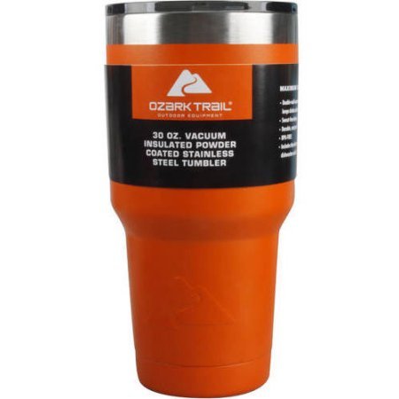 Ozark Trail Powder Coated Tumbler, 30 Ounce, Orange