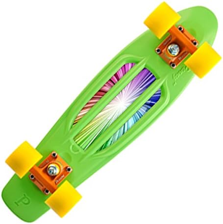 Mightyskins Protective Vinyl Skin Decal Cover for Penny Board Original 22" Skateboard Cover wrap sticker skins Rainbow Explosion