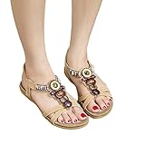 Realdo Womens Bohemia Sweet Beaded Flat