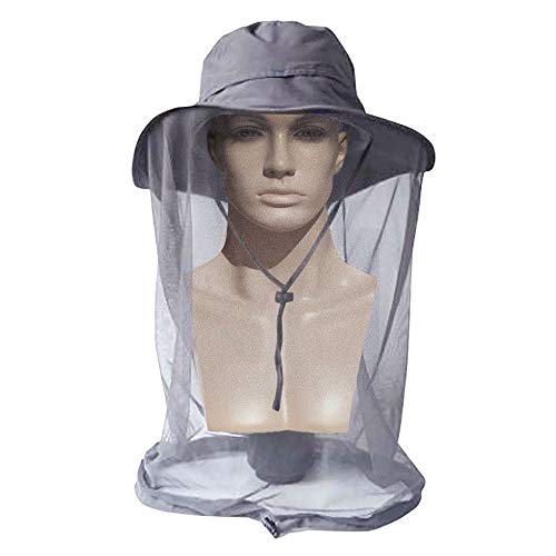 Mosquito Head Net Hat for Men Women, AYAMAYA Wide Brim Sun Protection