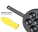 Upstreet Cast Iron Aebleskiver Pan Ideal for Mini Pancake Mold, Cake Pop Pan, and Takoyaki Maker for Danish Stuffed (Yellow)