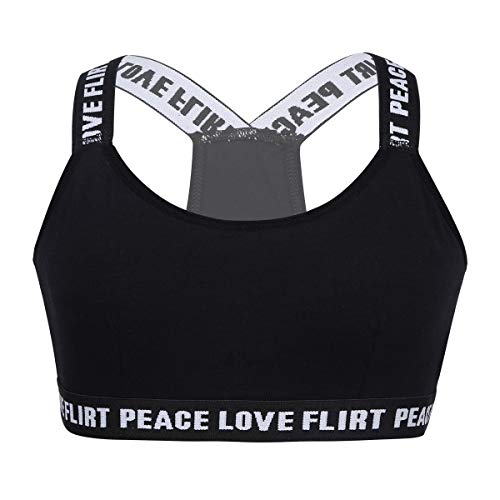 Doomiva Puberty Growing Teenage Young Girls Sujetadores deportivos de algodón acolchados Sujetador de entrenamiento Sujetador de ropa interior transpirable inalámbrico
