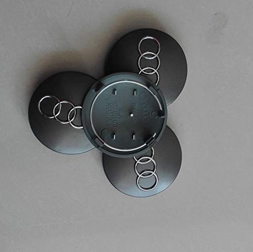 FidgetFidget New 4Pcs 68MM 8D0601170 Wheel Center Hub Caps Emblem Set for Audi A3 A4 Q7 S4