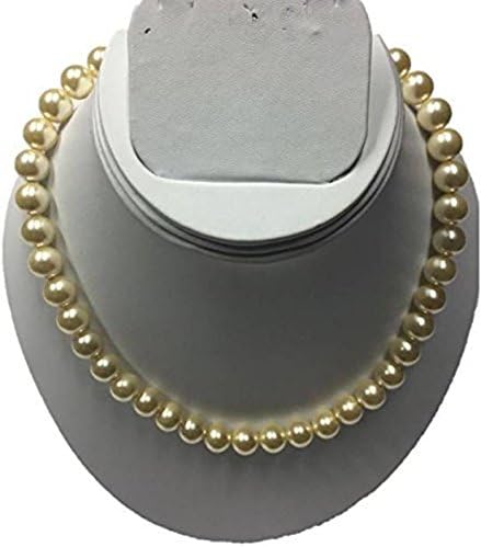 Kanishk creations Cream 10 mm Shell Pearl mala for Women