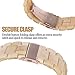 V-MORO Resin Band Compatible with Apple Watch Band 38mm 40mm iWatch Series 4/3/2/1 with Stainless Steel Buckle Copper Replacement Wristband Strap Women Men(Light Cream, 38mm(5''-7.67''))